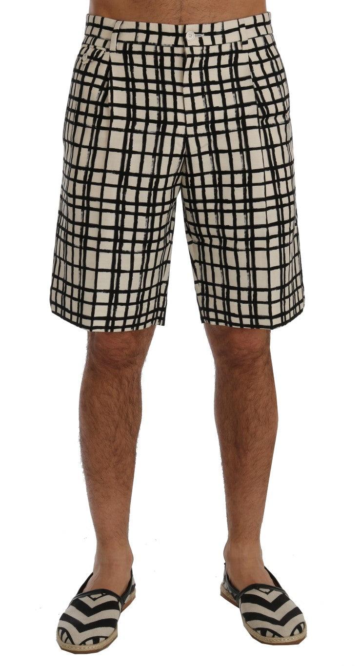 Dolce & Gabbana Elegant Striped Cotton-Linen Shorts - Arichezz.store