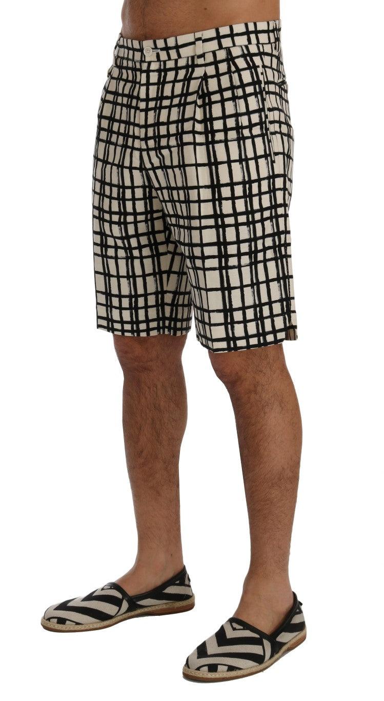 Dolce & Gabbana Elegant Striped Cotton-Linen Shorts - Arichezz.store