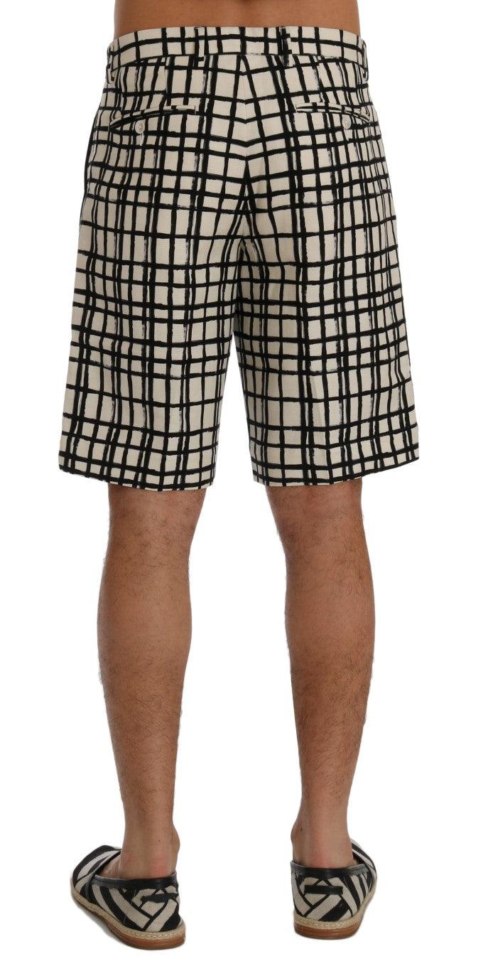 Dolce & Gabbana Elegant Striped Cotton-Linen Shorts - Arichezz.store