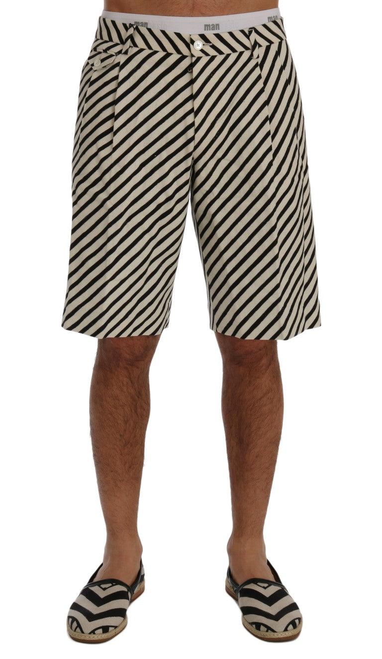 Dolce & Gabbana Striped Hemp Casual Shorts - Arichezz.store