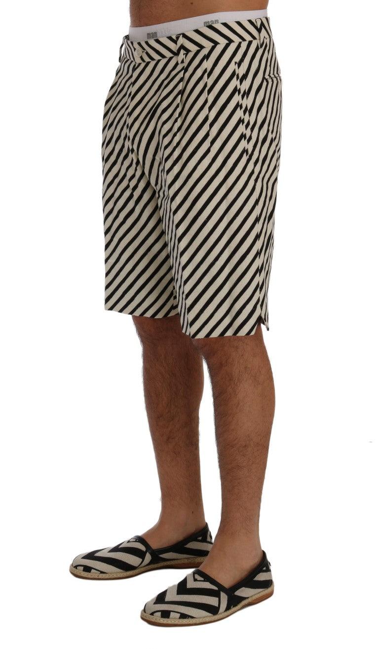 Dolce & Gabbana Striped Hemp Casual Shorts - Arichezz.store