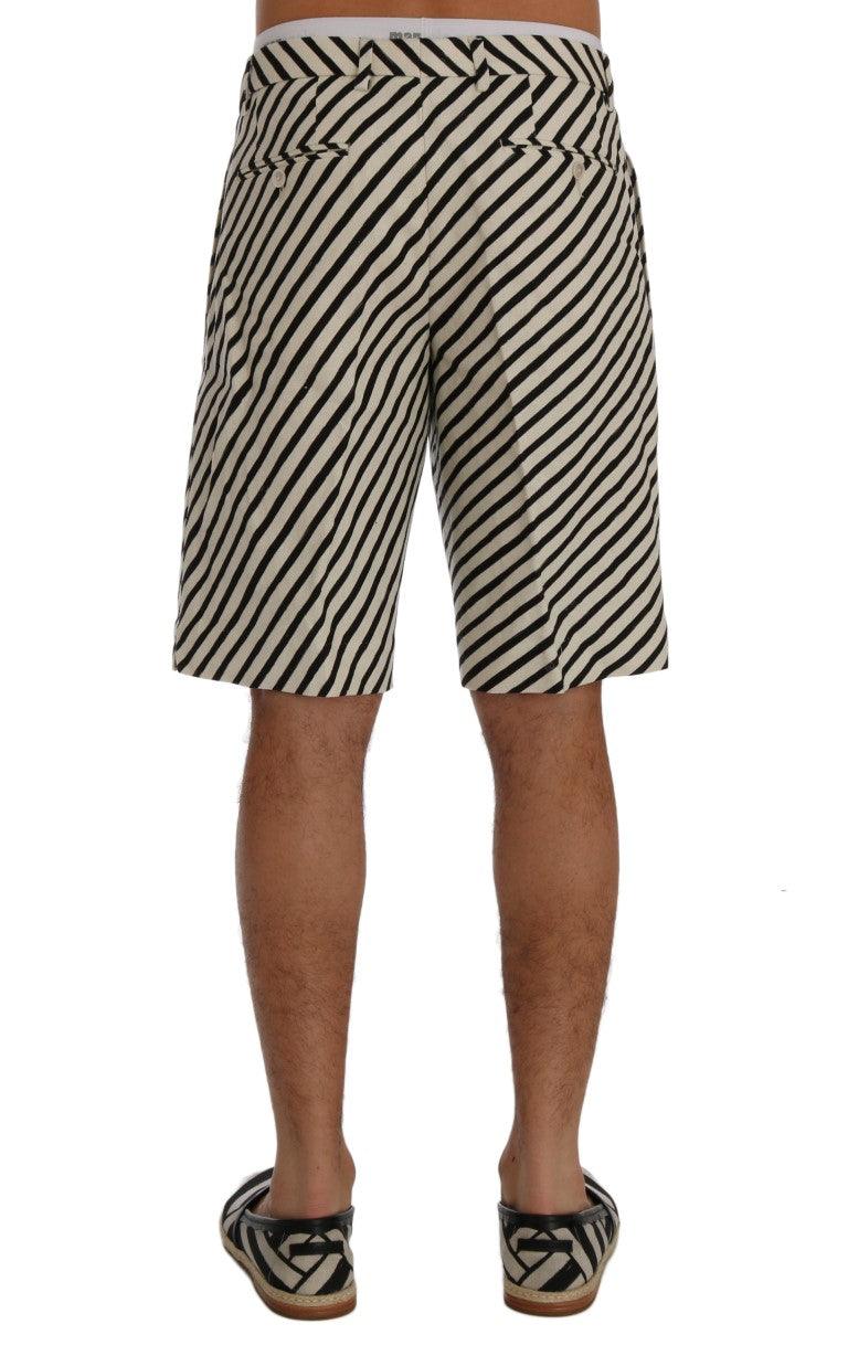 Dolce & Gabbana Striped Hemp Casual Shorts - Arichezz.store