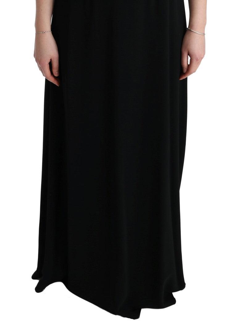 Dolce & Gabbana Elegant Black Floral Maxi Dress - Arichezz.store