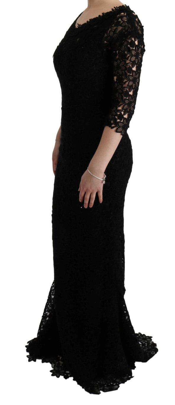 Dolce & Gabbana Elegant Black Sheath Dress with Silk Lining - Arichezz.store