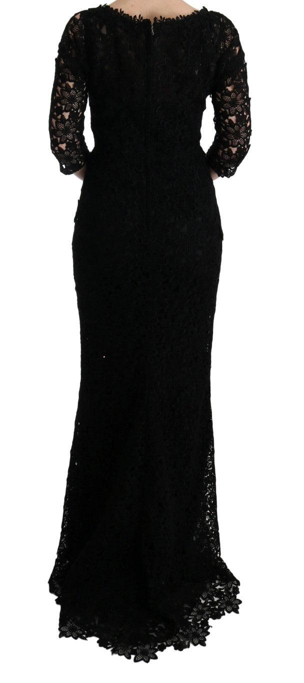 Dolce & Gabbana Elegant Black Sheath Dress with Silk Lining - Arichezz.store