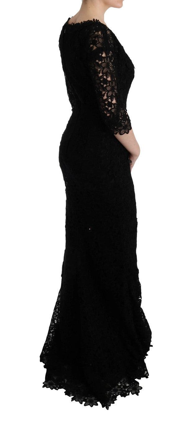 Dolce & Gabbana Elegant Black Sheath Dress with Silk Lining - Arichezz.store