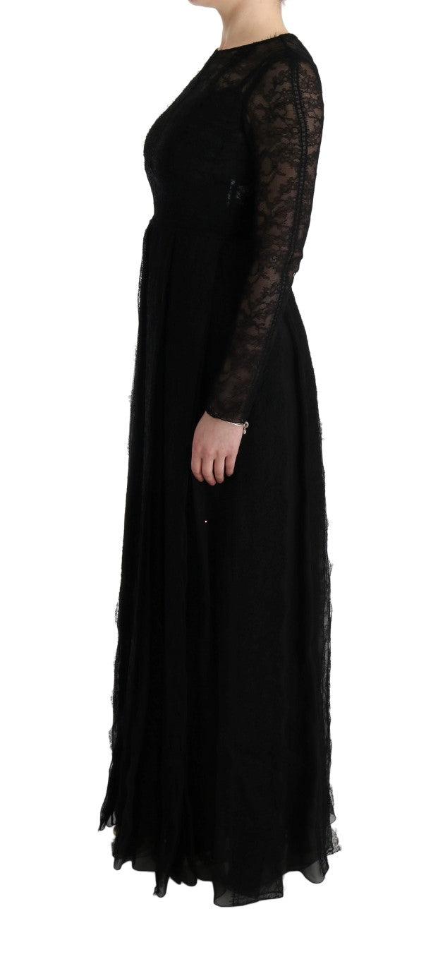 Dolce & Gabbana Elegant Black Sheath Long Sleeve Dress - Arichezz.store