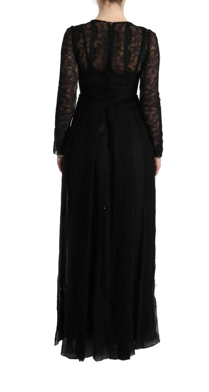 Dolce & Gabbana Elegant Black Sheath Long Sleeve Dress - Arichezz.store