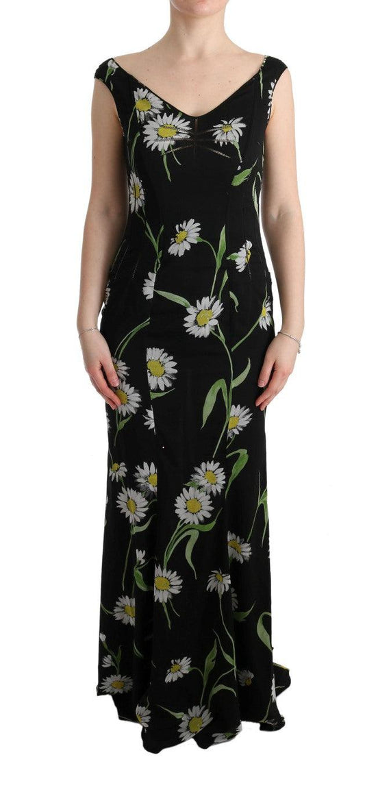 Dolce & Gabbana Sunflower Print Full Length Sheath Dress - Arichezz.store