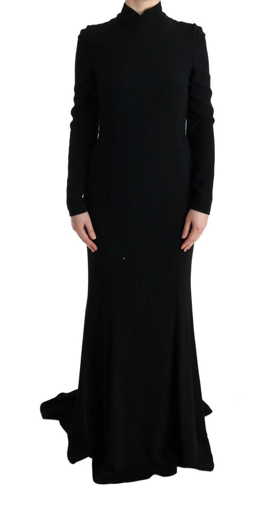 Dolce & Gabbana Elegant Full Length Sheath Gown in Black - Arichezz.store