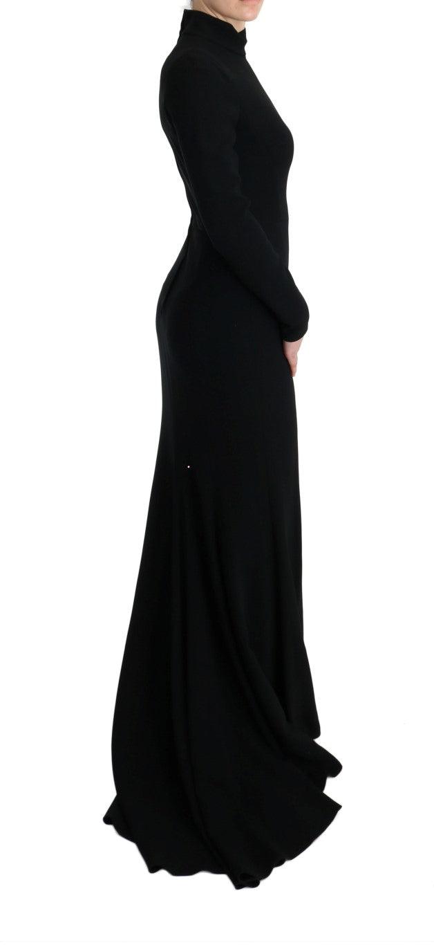 Dolce & Gabbana Elegant Full Length Sheath Gown in Black - Arichezz.store