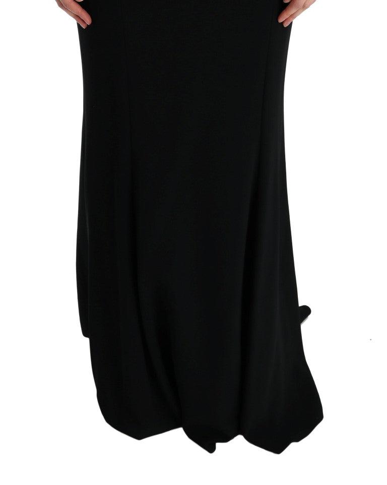 Dolce & Gabbana Elegant Full Length Sheath Gown in Black - Arichezz.store