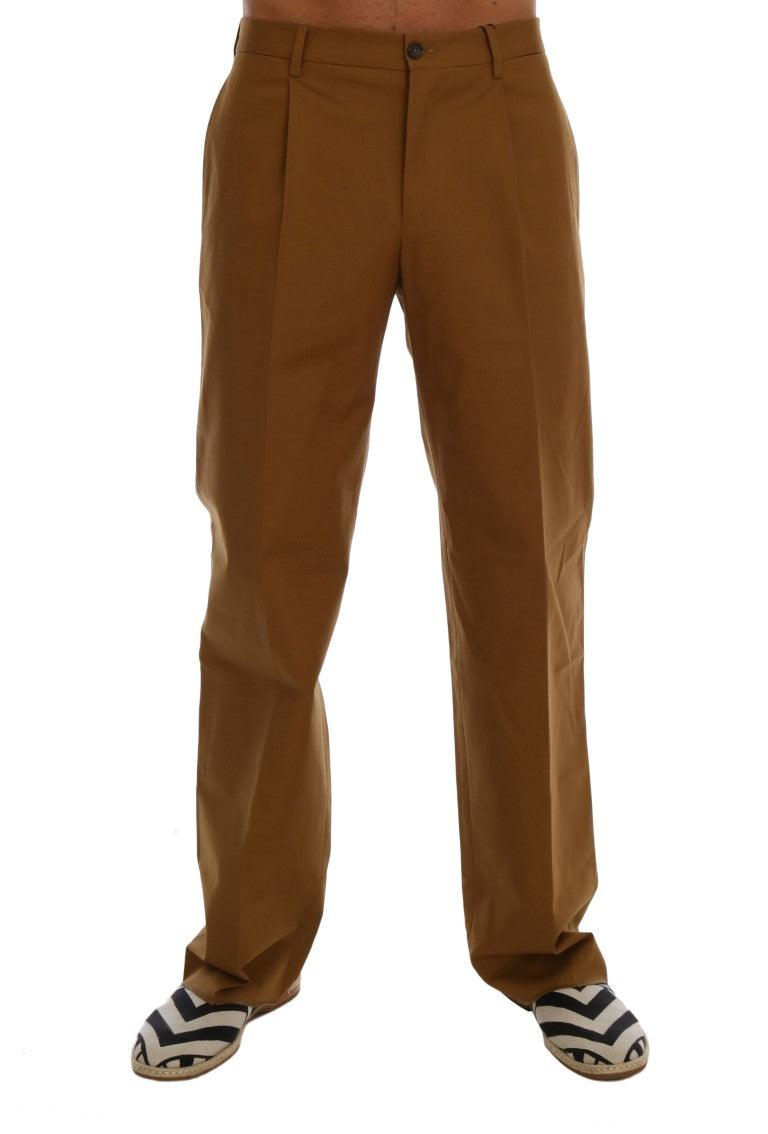 Dolce & Gabbana Elegant Brown Formal Trousers for Men - Arichezz.store