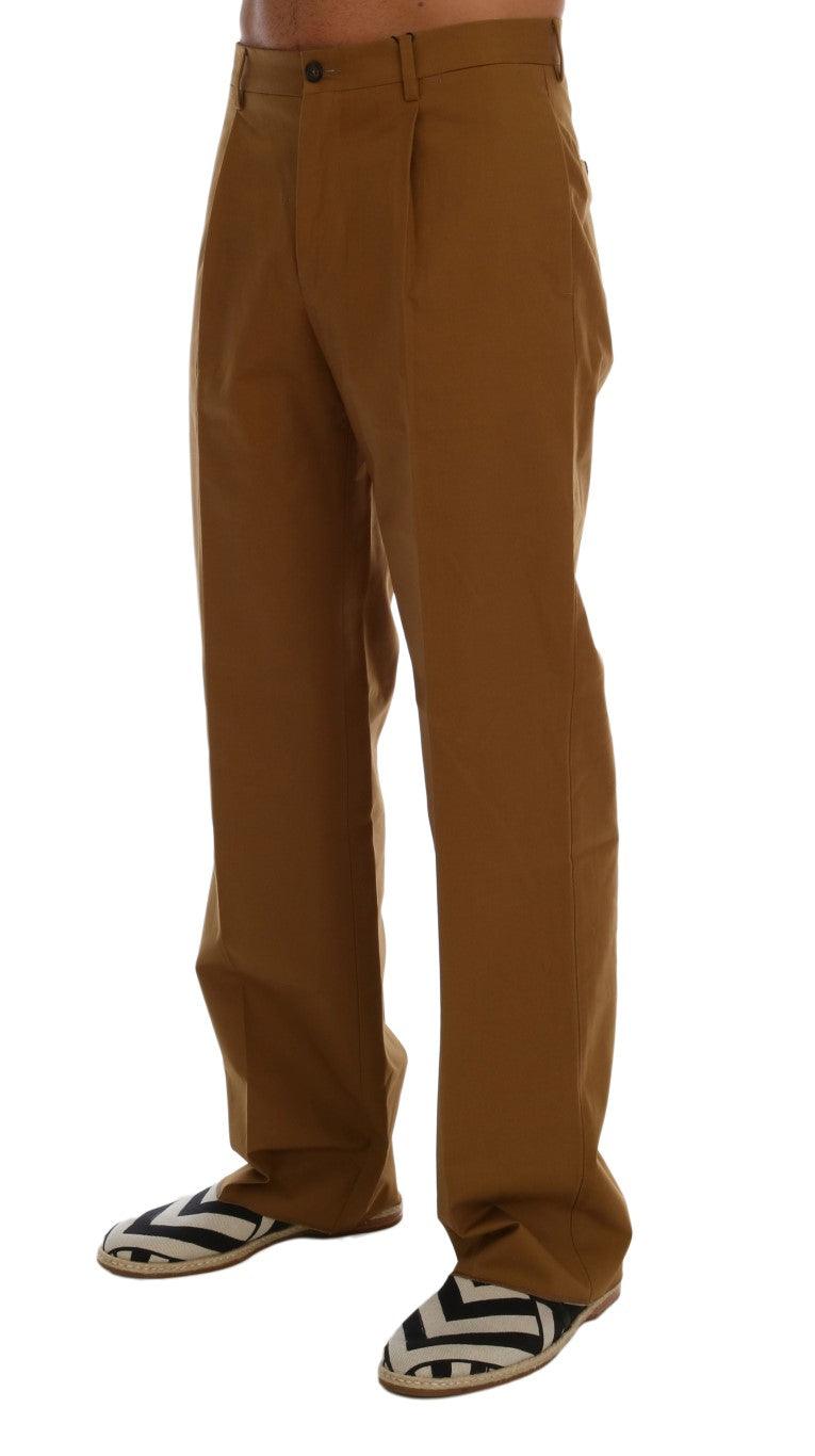 Dolce & Gabbana Elegant Brown Formal Trousers for Men - Arichezz.store