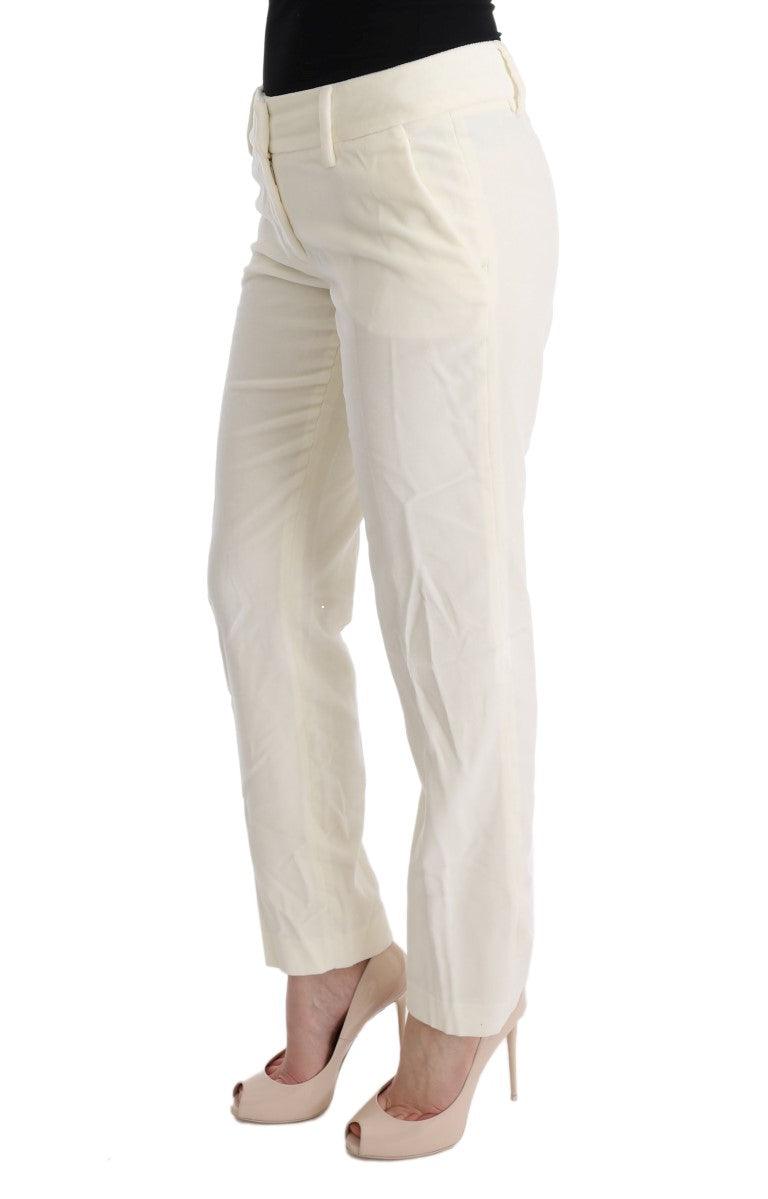 Ermanno Scervino Chic White Regular Fit Pants