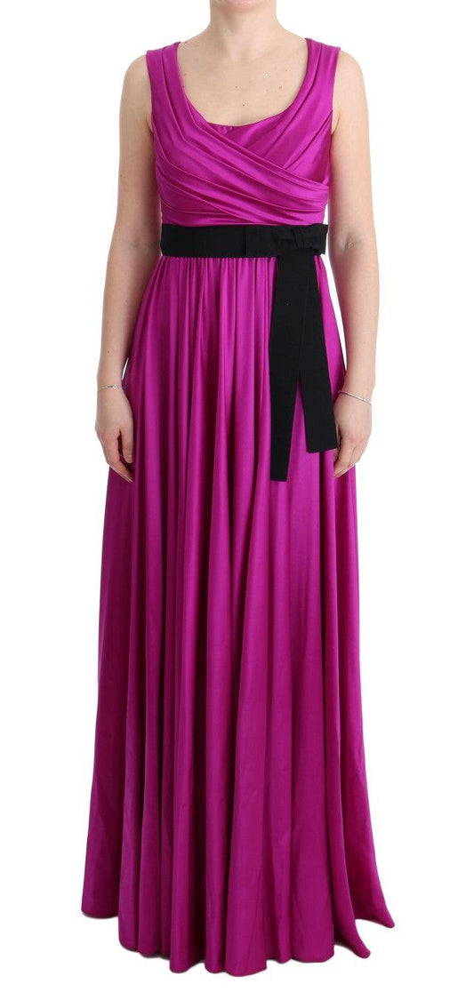 Dolce & Gabbana Elegant Pink Silk Gown Dress - Arichezz.store