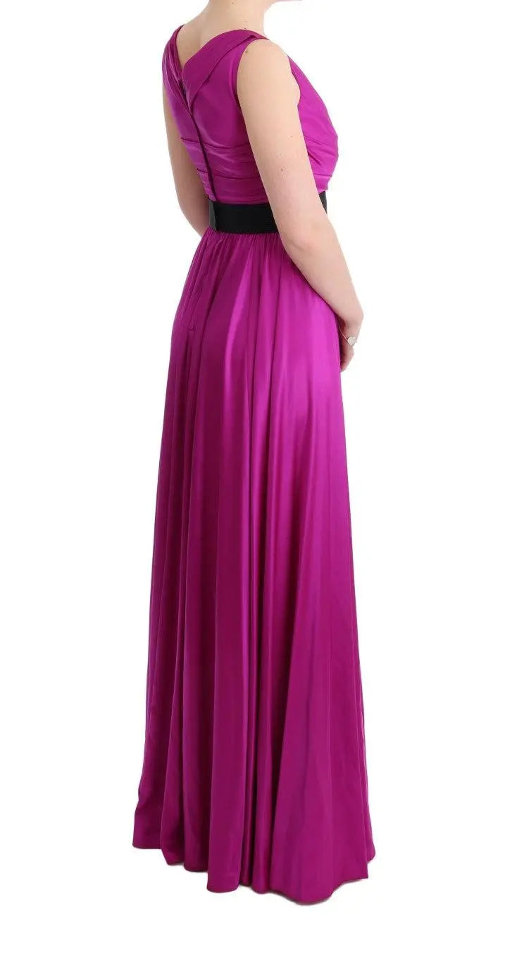 Dolce & Gabbana Elegant Pink Silk Gown Dress - Arichezz.store