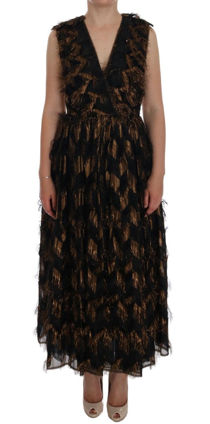 Dolce & Gabbana Elegant A-Line Full Length Sleeveless Dress - Arichezz.store