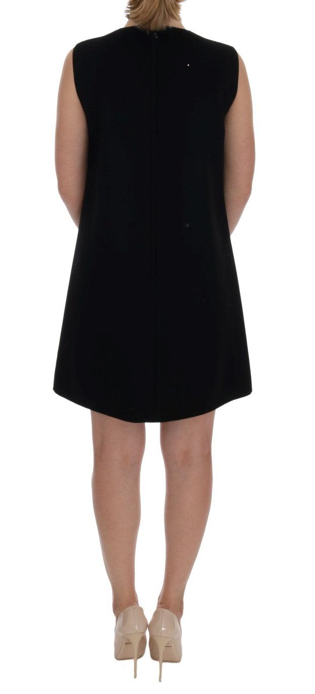 Dolce & Gabbana Black Wool Crystal Princess Dress - Arichezz.store