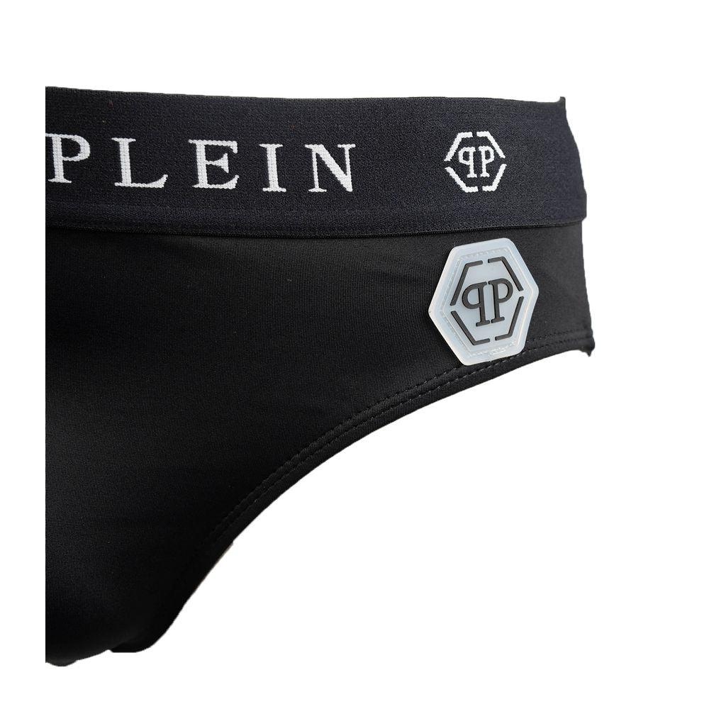 Philipp Plein Black Polyamide Men Swimwear - Arichezz.store