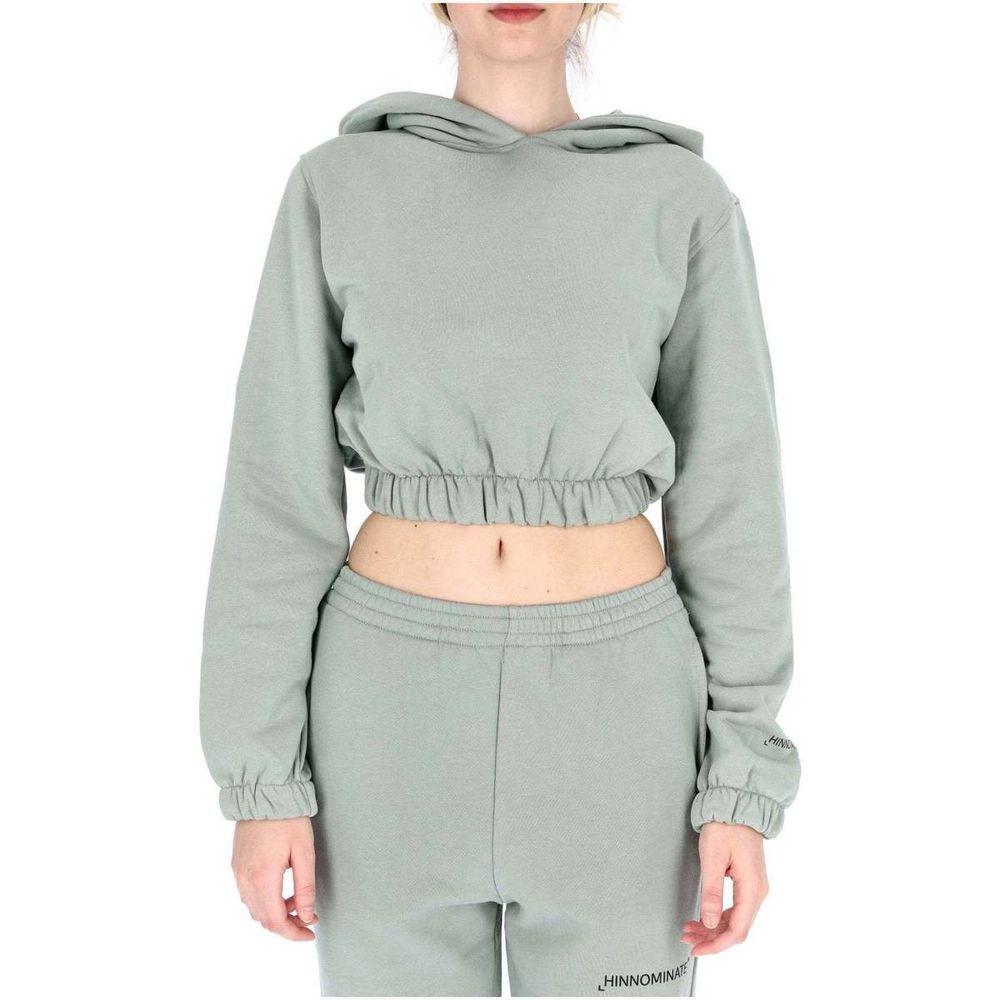 Hinnominate Chic Cropped Hooded Cotton Sweatshirt - Arichezz.store