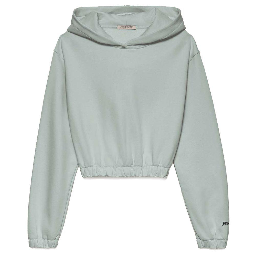 Hinnominate Chic Cropped Hooded Cotton Sweatshirt - Arichezz.store