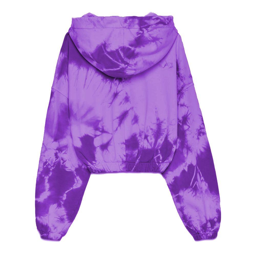 Hinnominate Elegant Purple Hooded Sweatshirt with Logo Print - Arichezz.store