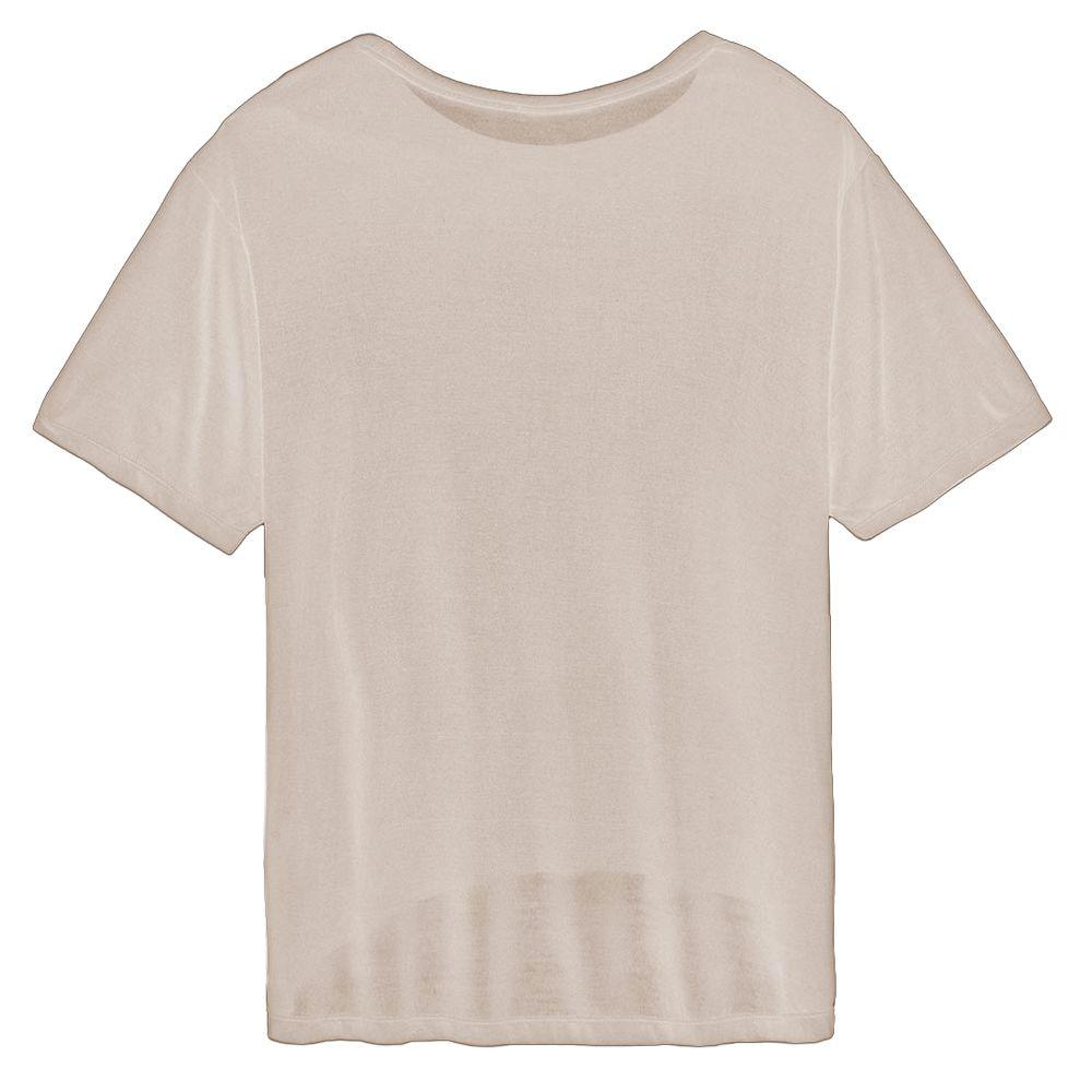 Hinnominate Beige Modal Women T-Shirt - Arichezz.store