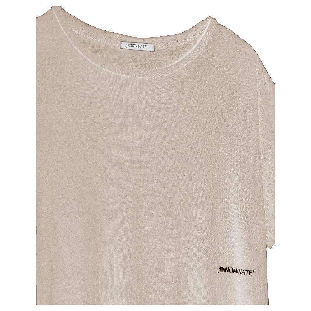 Hinnominate Beige Modal Women T-Shirt - Arichezz.store