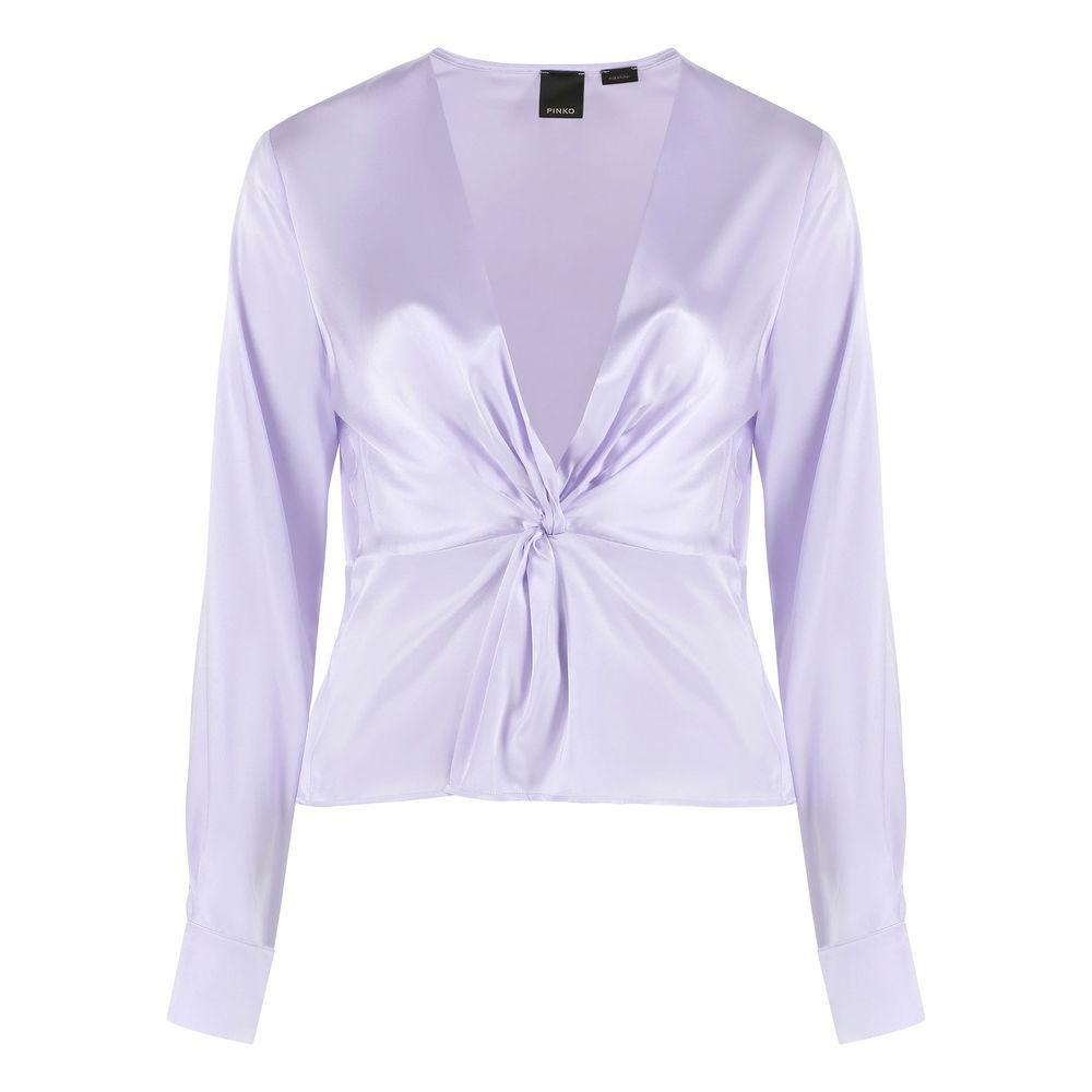 PINKO Lilac Silk Elegance Blouse - Arichezz.store