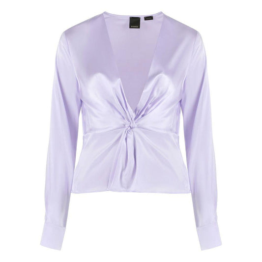 PINKO Lilac Silk Elegance Blouse - Arichezz.store