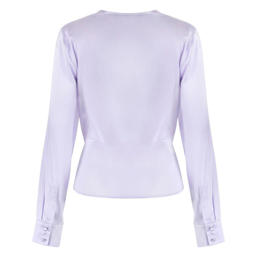 PINKO Lilac Silk Elegance Blouse - Arichezz.store