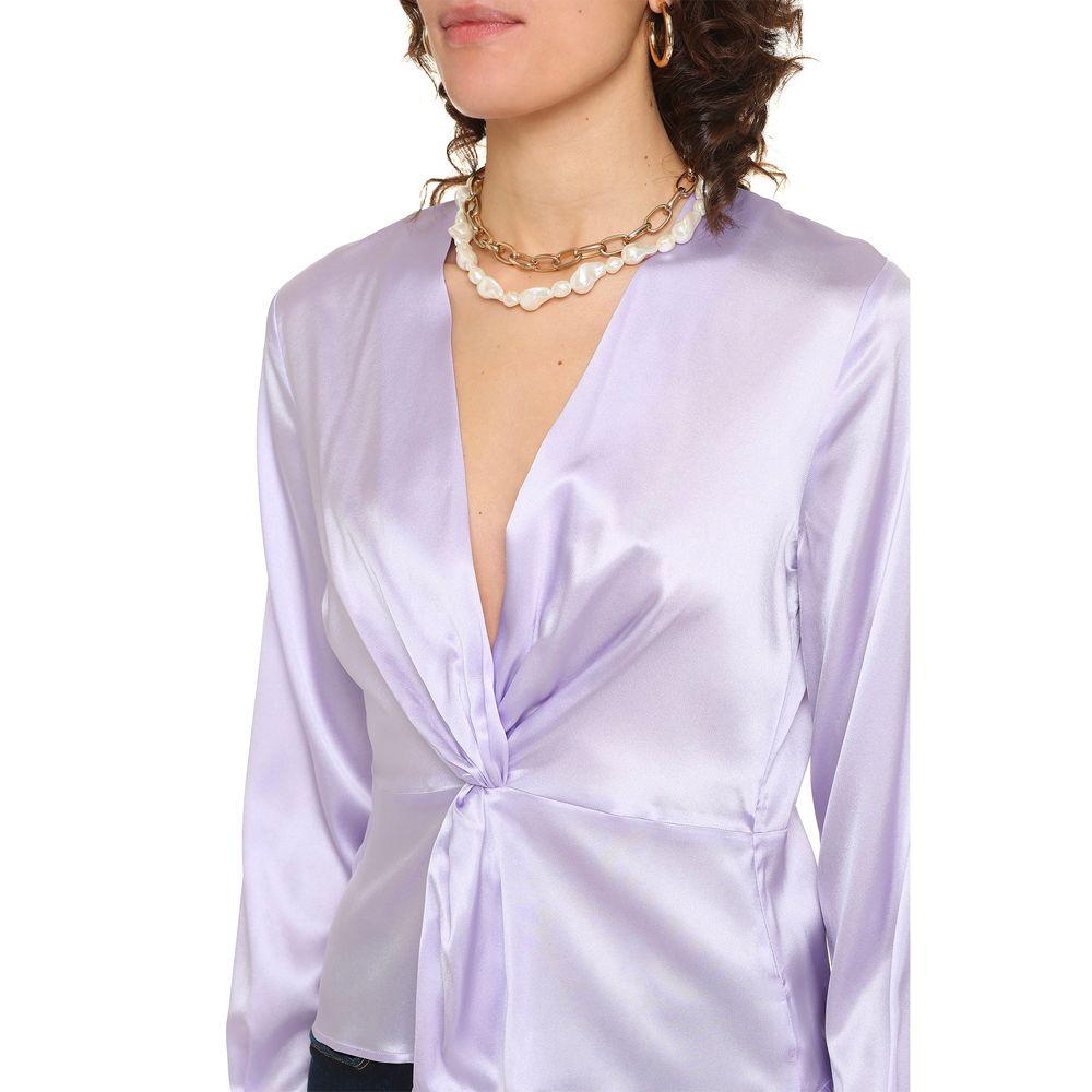 PINKO Lilac Silk Elegance Blouse - Arichezz.store