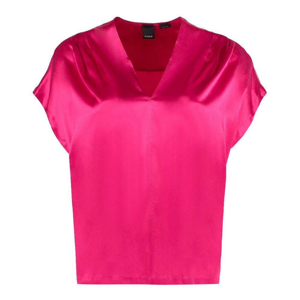 PINKO Elegant Fuchsia Silk Blend Blouse - Arichezz.store