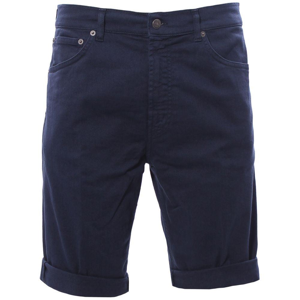 Dondup Chic Dark Blue Stretch Cotton Shorts - Arichezz.store