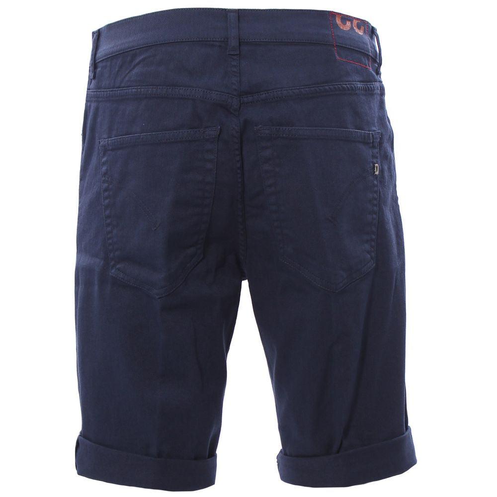 Dondup Chic Dark Blue Stretch Cotton Shorts - Arichezz.store