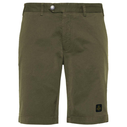 Refrigiwear Elegant Beige Bermuda Shorts with Logo Patch - Arichezz.store