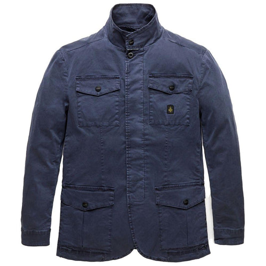 Refrigiwear Blue Cotton Jacket - Arichezz.store