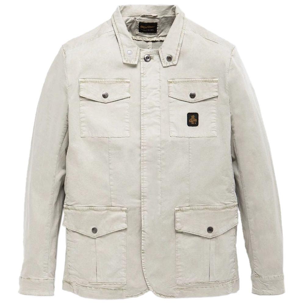 Refrigiwear Sleek Beige Four-Pocket Cotton Jacket - Arichezz.store