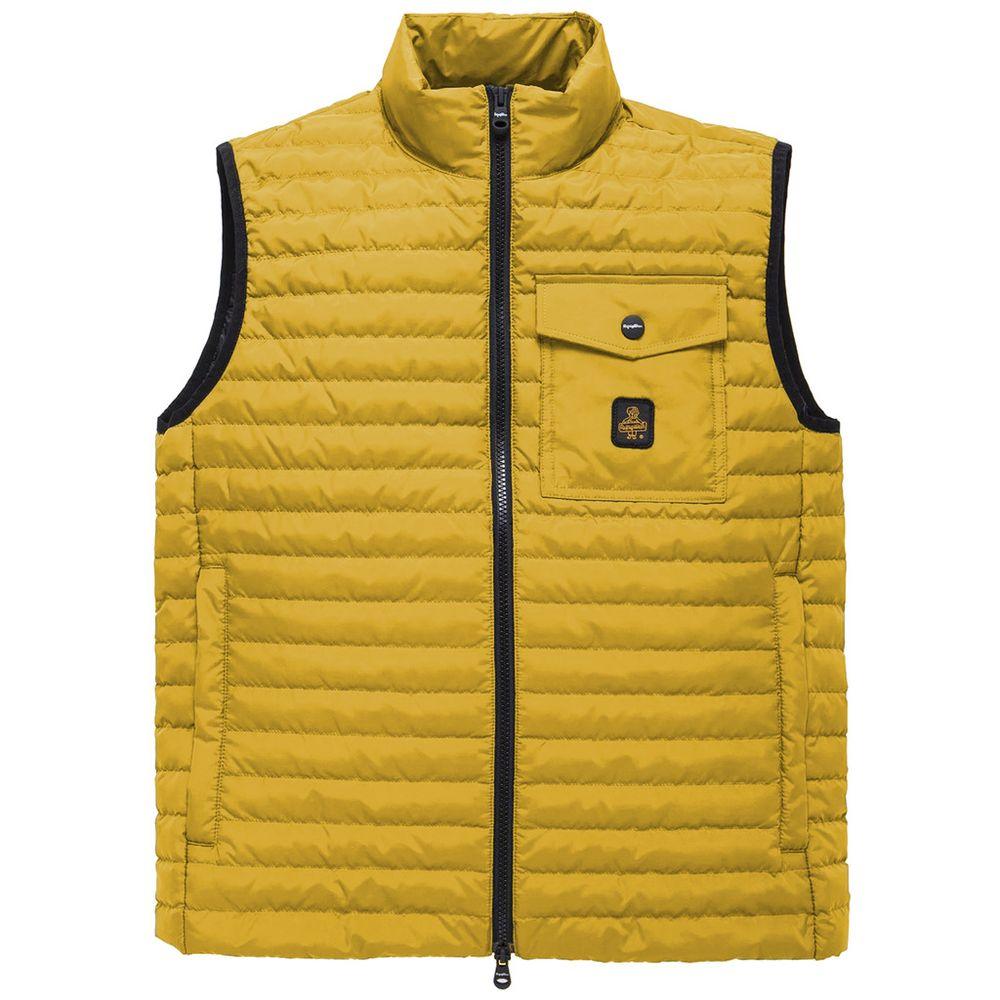 Refrigiwear Yellow Polyester Men Vest - Arichezz.store