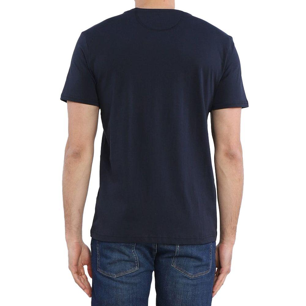 La Martina Crew Neck Graphic Jersey Tee - Refined Blue Cotton - Arichezz.store