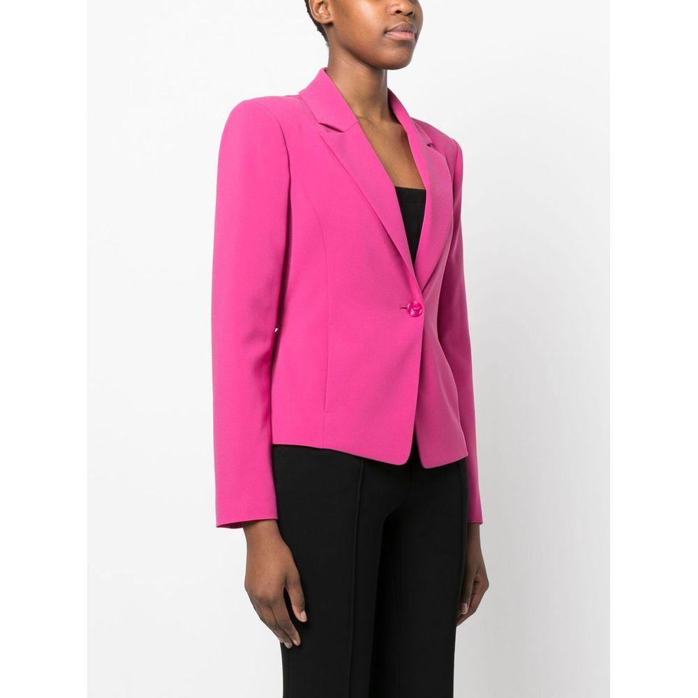 Patrizia Pepe Fuchsia One-Button Stretchy Blazer - Arichezz.store