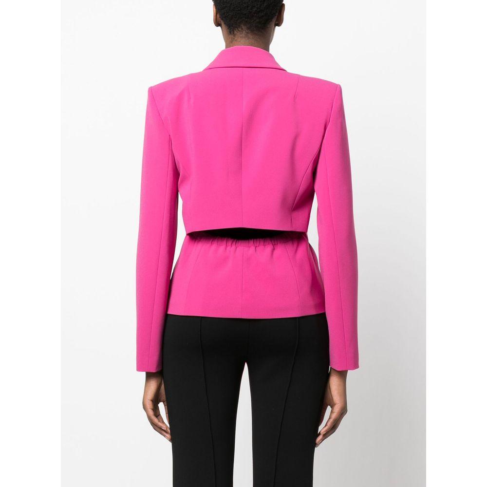 Patrizia Pepe Fuchsia One-Button Stretchy Blazer - Arichezz.store