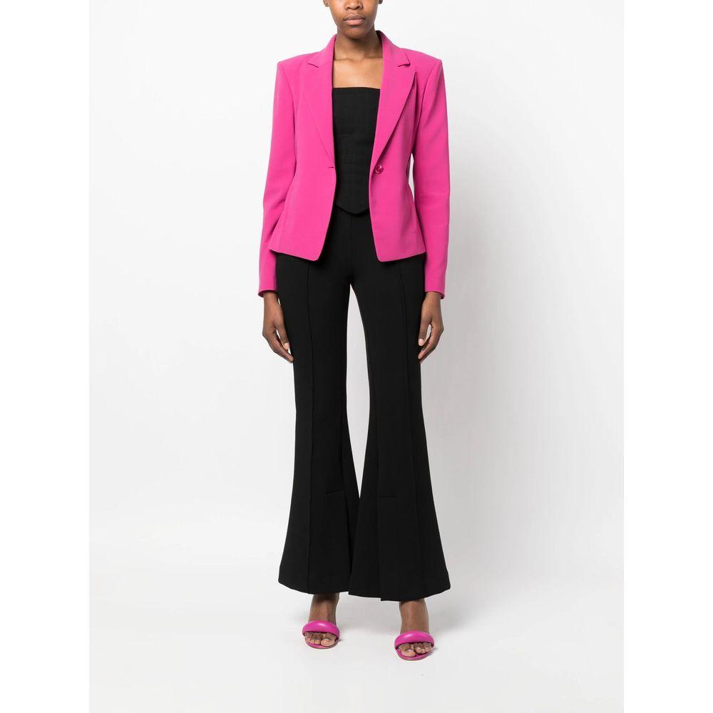 Patrizia Pepe Fuchsia One-Button Stretchy Blazer - Arichezz.store