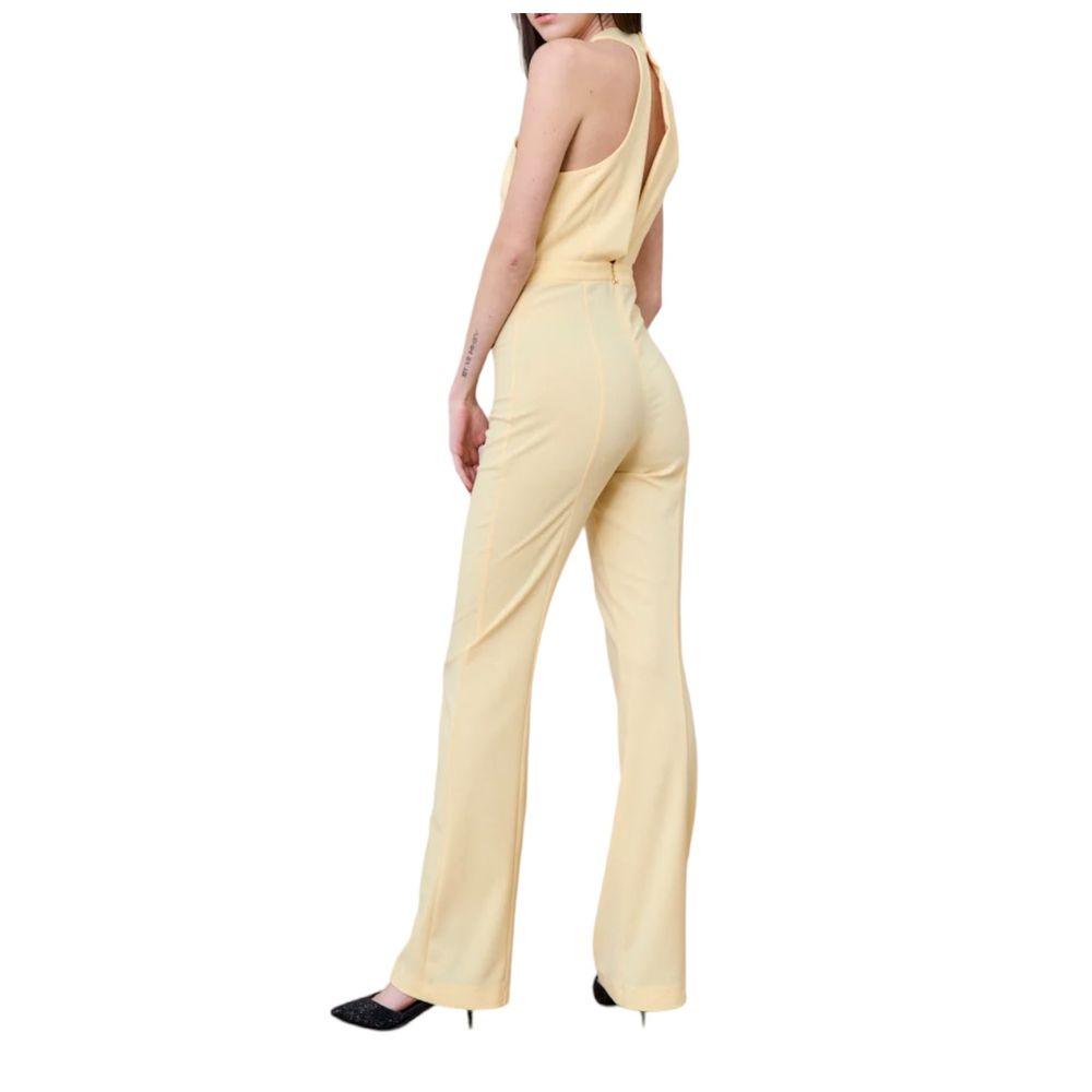 Patrizia Pepe Canary Yellow Stretch Jumpsuit Dress - Arichezz.store