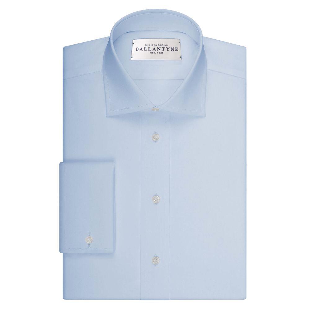 Ballantyne Light Blue Cotton Men Shirt - Arichezz.store