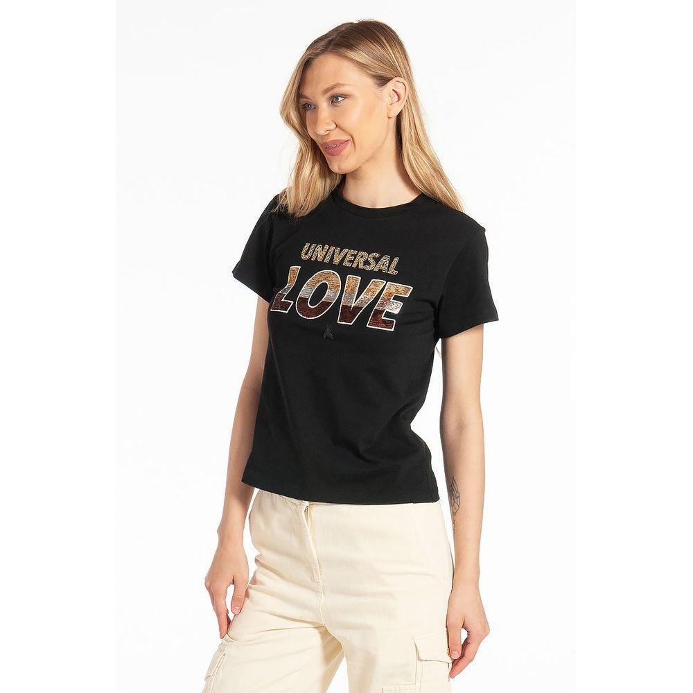 Patrizia Pepe Rhinestone Front Cotton Tee - Arichezz.store