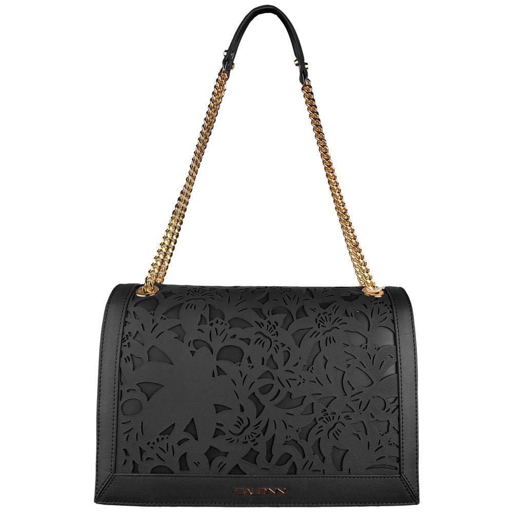 Baldinini Trend Elegant Floral Calfskin Shoulder Bag - Arichezz.store