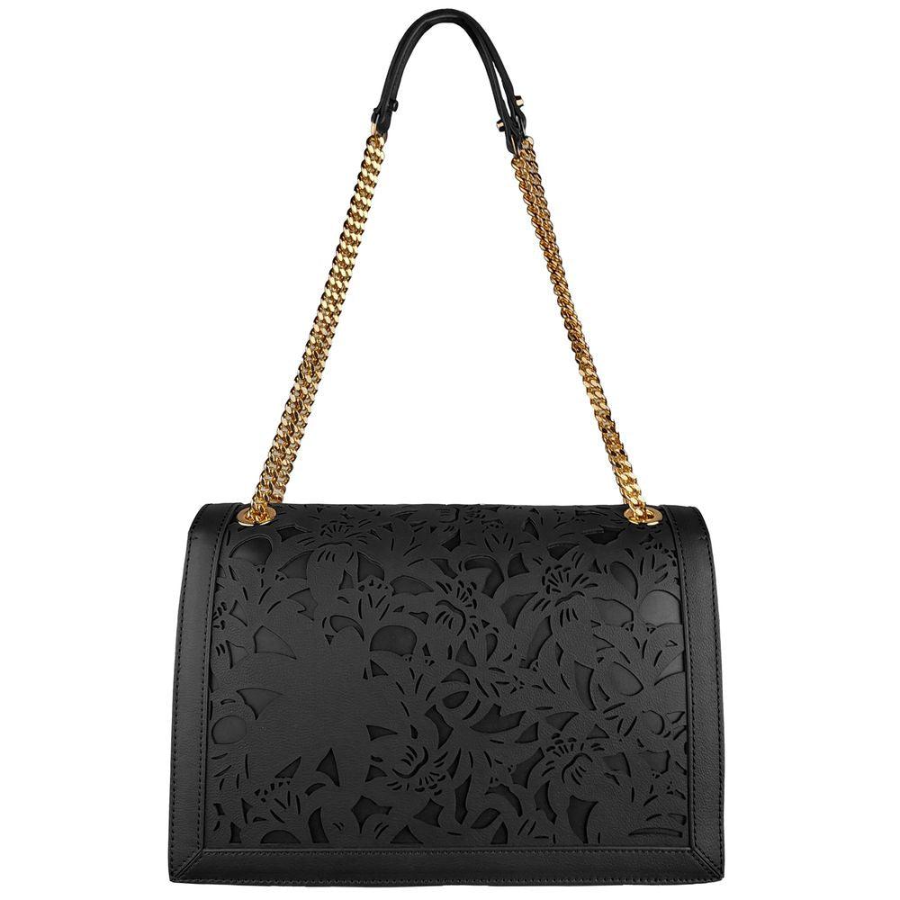 Baldinini Trend Elegant Floral Calfskin Shoulder Bag - Arichezz.store