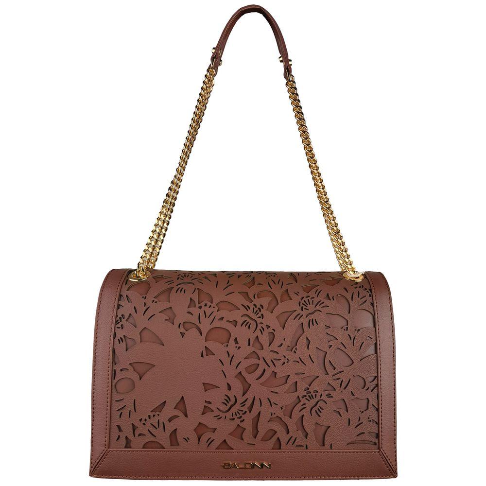 Baldinini Trend Elegant Floral Leather Shoulder Bag - Arichezz.store